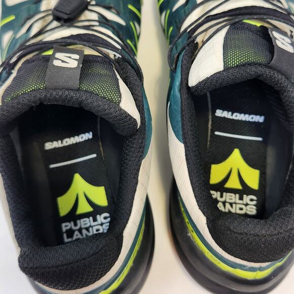 Salomon Mens Speedcross 6 GTX Trail Running Shoes Size 6 Black Green White - Picture 6 of 9